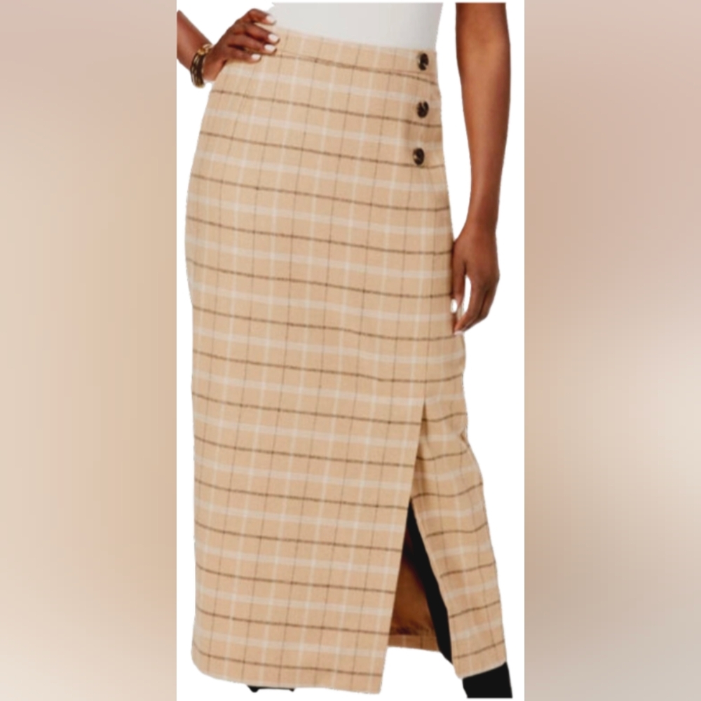 JESSICA LONDON - Side-Button Wool Skirt 24W